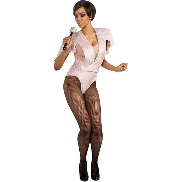 Rihanna Concert Outfit Adult Costume Large (10–14) Top, Nude Tank & Briefs New - Picture 7 of 9